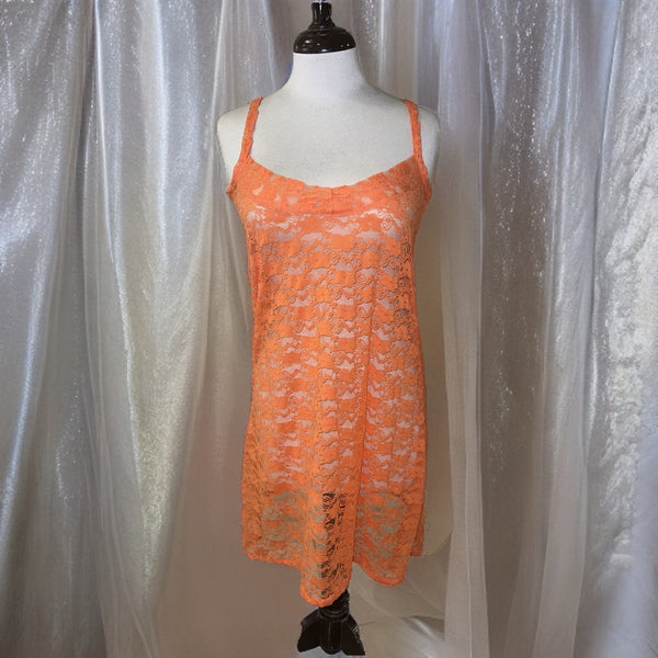 Orange Verovica One-Piece Sultry Soft Net Nighty