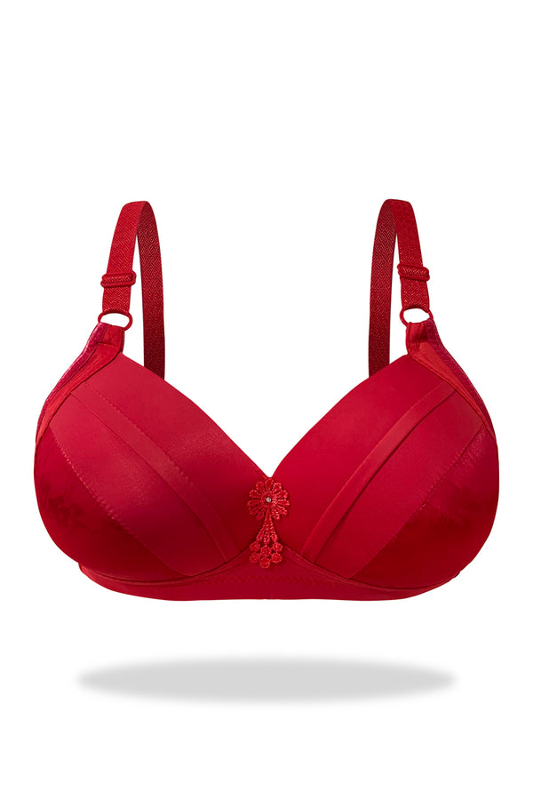 Red Chromatic Light Padded Bra