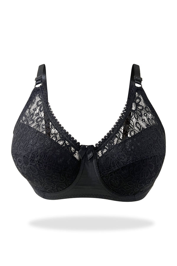 Black Laced Lightly Lined Turkish Imported Bra