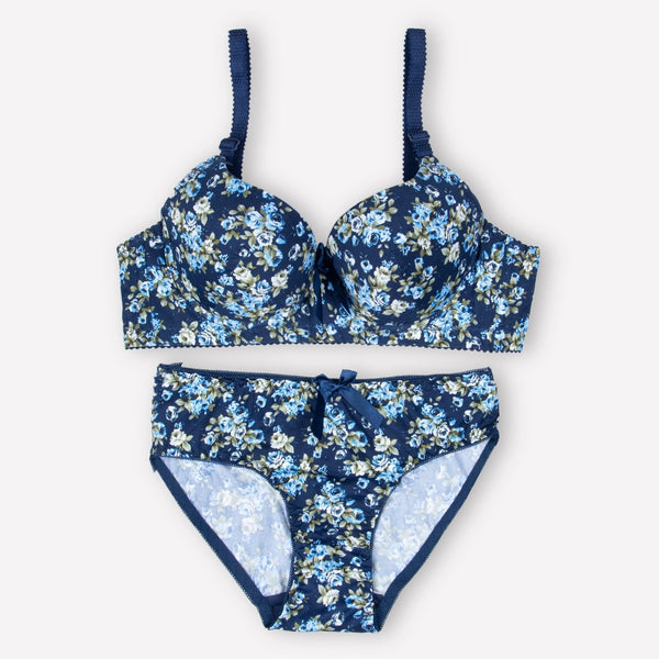 Blue Floral Padded Set - Espicopink