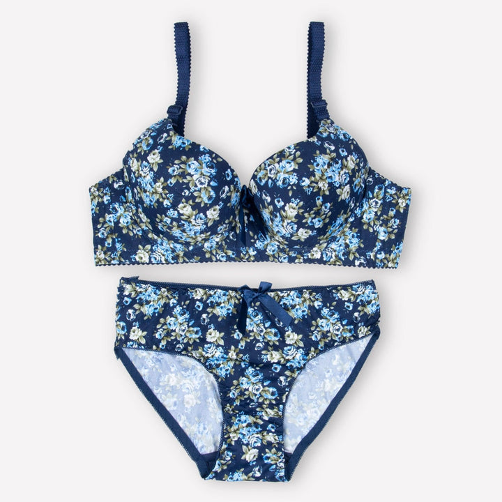 Blue Floral Padded Set - Espicopink