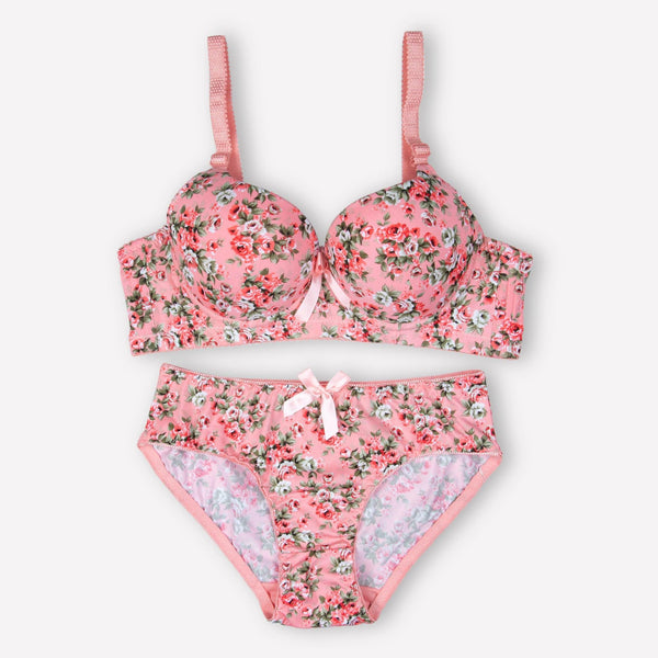 Red Floral Padded Set - Espicopink