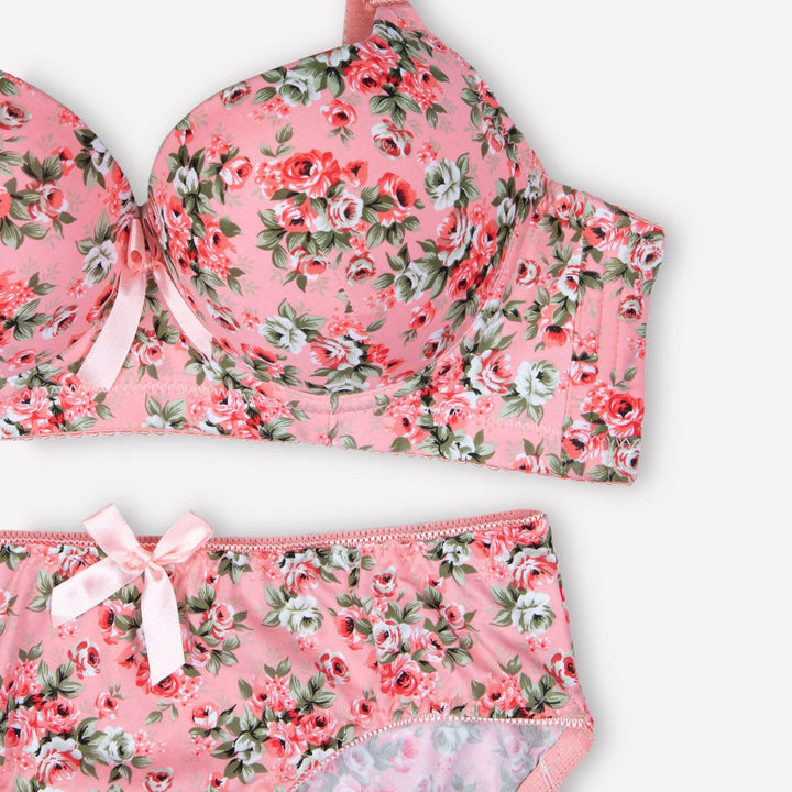 Red Floral Padded Set - Espicopink