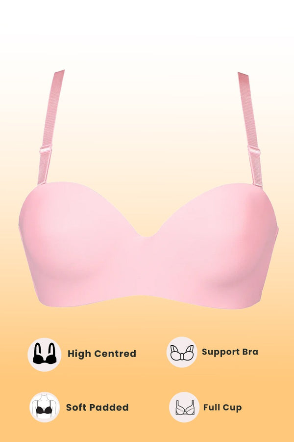 Pink Turkish Imported High Centred Padded Bra