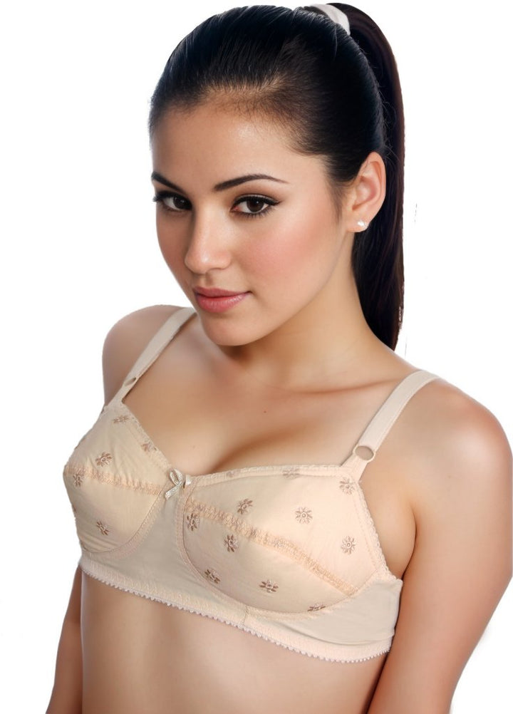 lavender - Cotton Padded Non Wired Full Coverage Bra