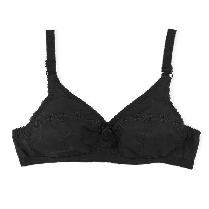 Love-In-The-Mist - Cross Over Embroidered Non-Padded Wirefree Bra - Espicopink