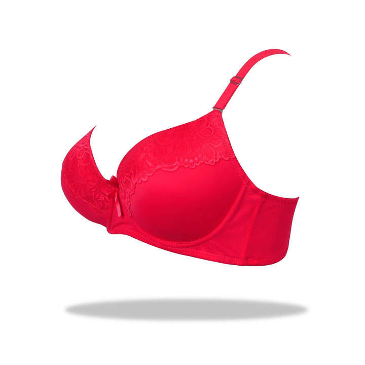 Lacy Lizzie-Half Cup Lace Bra - Espicopink