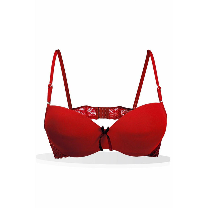 Maroon Medusa Padded Balconette Bra - Espicopink