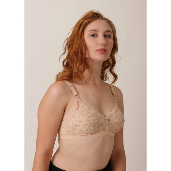 Sage - Breathable Non Padded Wirefree Net Bra - Espicopink