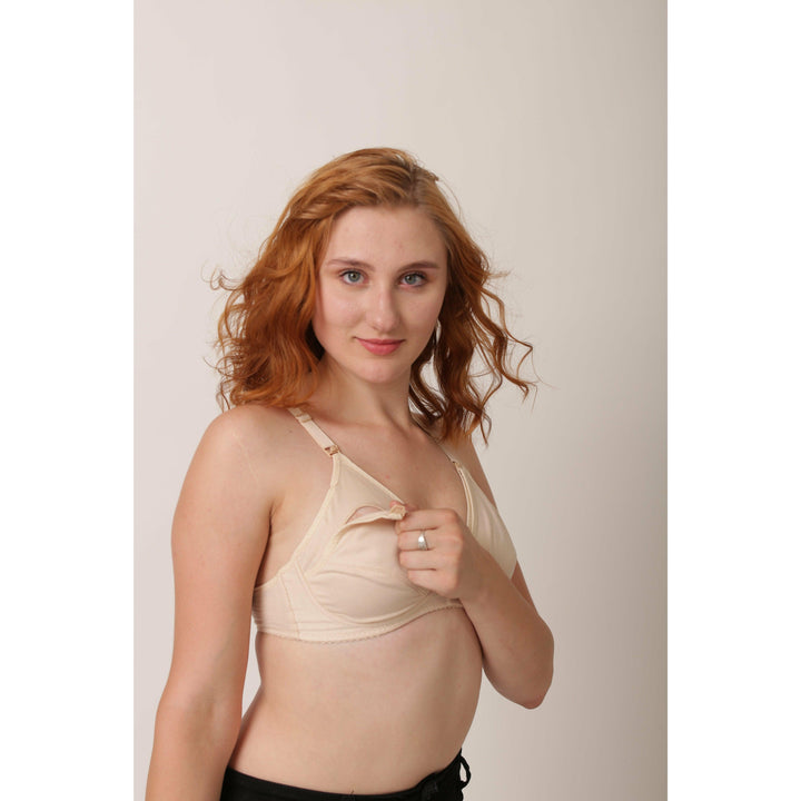 Black Mimosa - Comfiest Open Cups With Clip Nursing / Maternity Bra - Espicopink