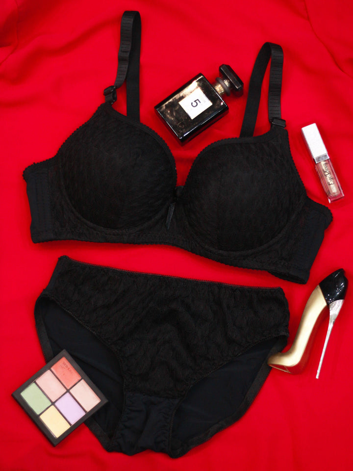 Grey Zephyr Padded Bra and Panty Set - Espicopink