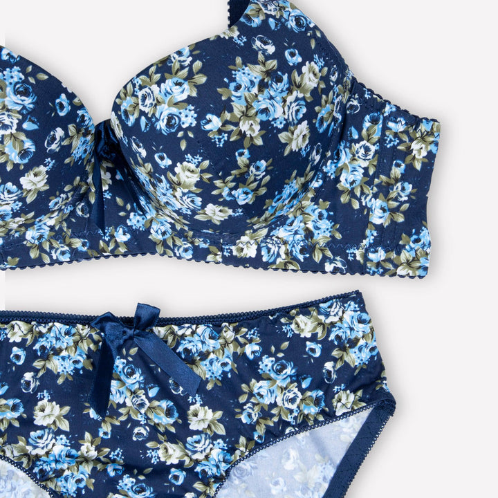 Black Floral Padded Set - Espicopink