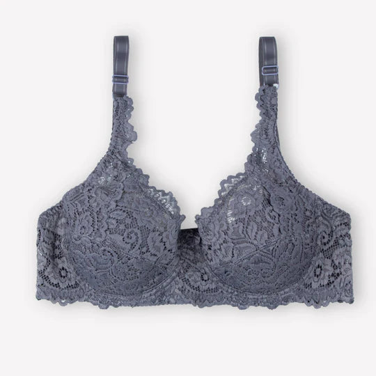 Broom - Wired / Non-Wired Light Padded European Lace Bra - Espicopink