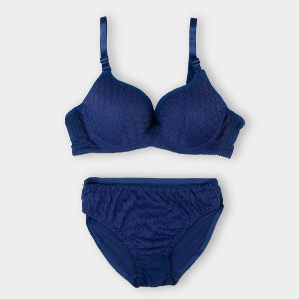 Blue Grey Zephyr Padded Bra and Panty Set - Espicopink