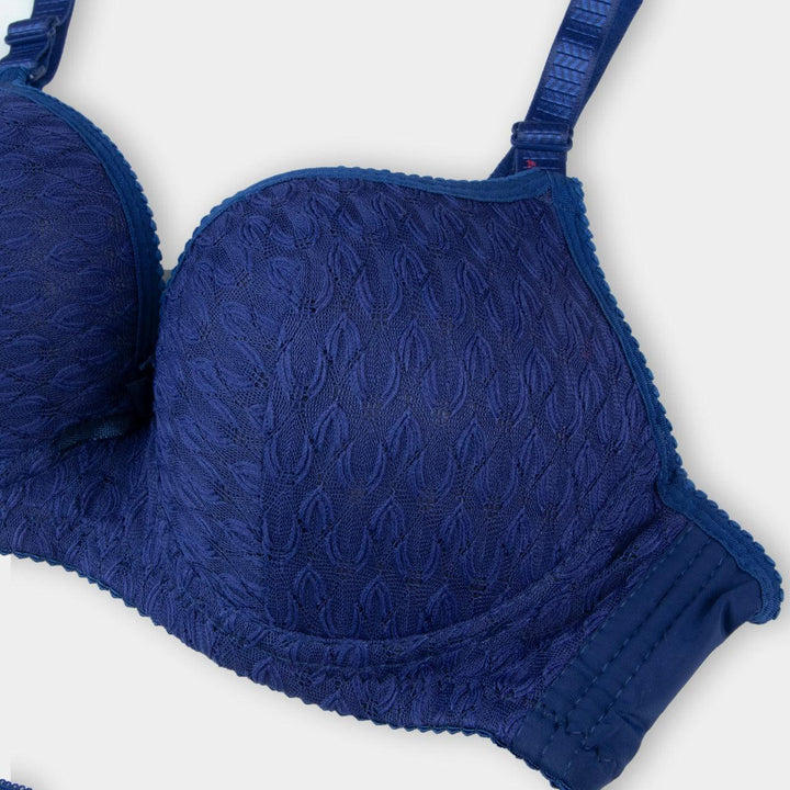 Blue Grey Zephyr Padded Bra and Panty Set - Espicopink