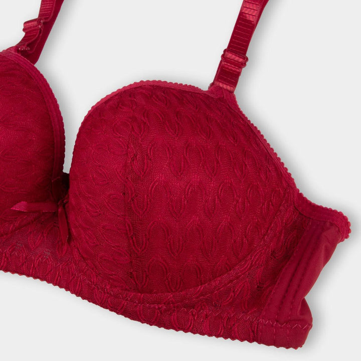 Red Zephyr Padded Bra and Panty Set - Espicopink