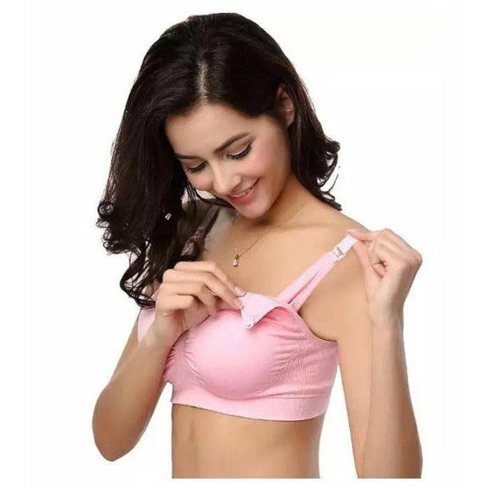 Mimosa - Comfiest Open Cups With Clip Nursing / Maternity Bra - Espicopink