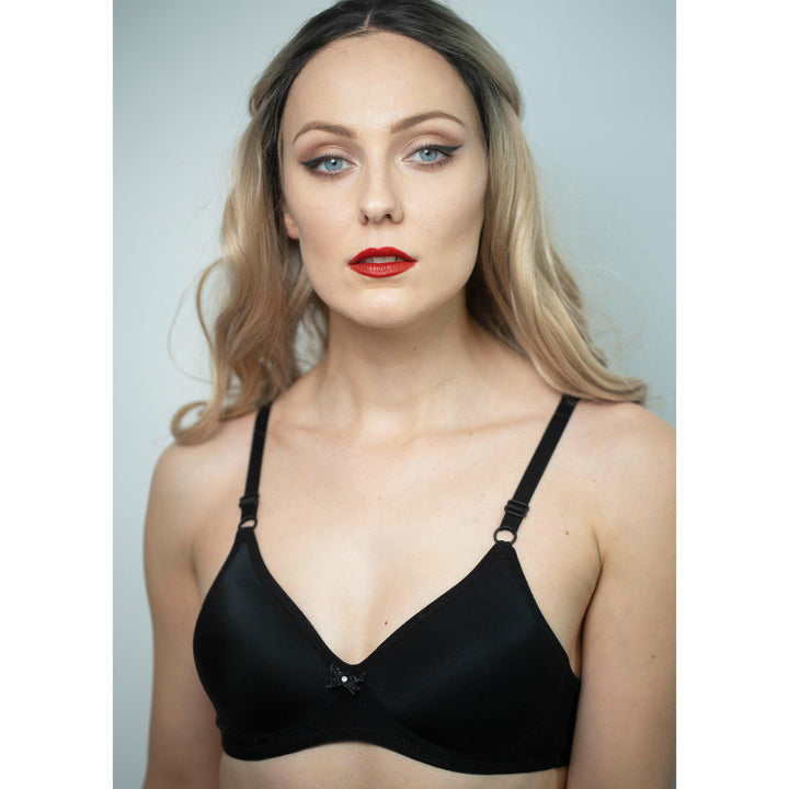 Red Clarkia - Padded Non-Wired T-Shirt Bra - Espicopink