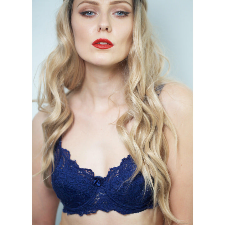 Marron Broom - Wired / Non-Wired Light Padded European Lace Bra - Espicopink